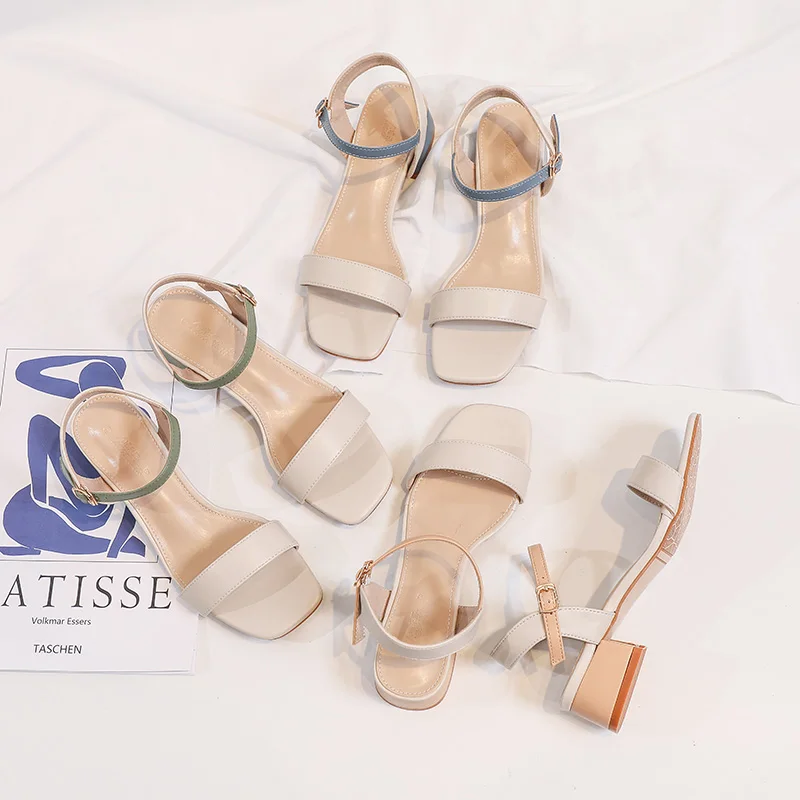 

WOMEN FASHION SHOE SINGLE STRAP SQUARE TOE SANDAL