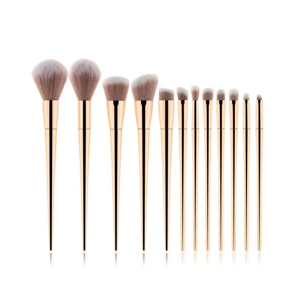 

2020 Cosmetic Tool Luxury Professional 12pcs Rose Gold Makeup Brush Set for foundation eyeshadow blush powder cosmetic brushes