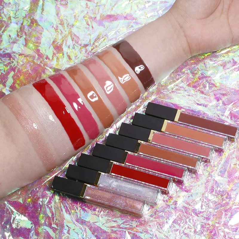 

A13 High Quality Cosmetic Vendors Lipgloss Private Label Shiny Lip Gloss Nude Glossy Lipgloss, 8 colors