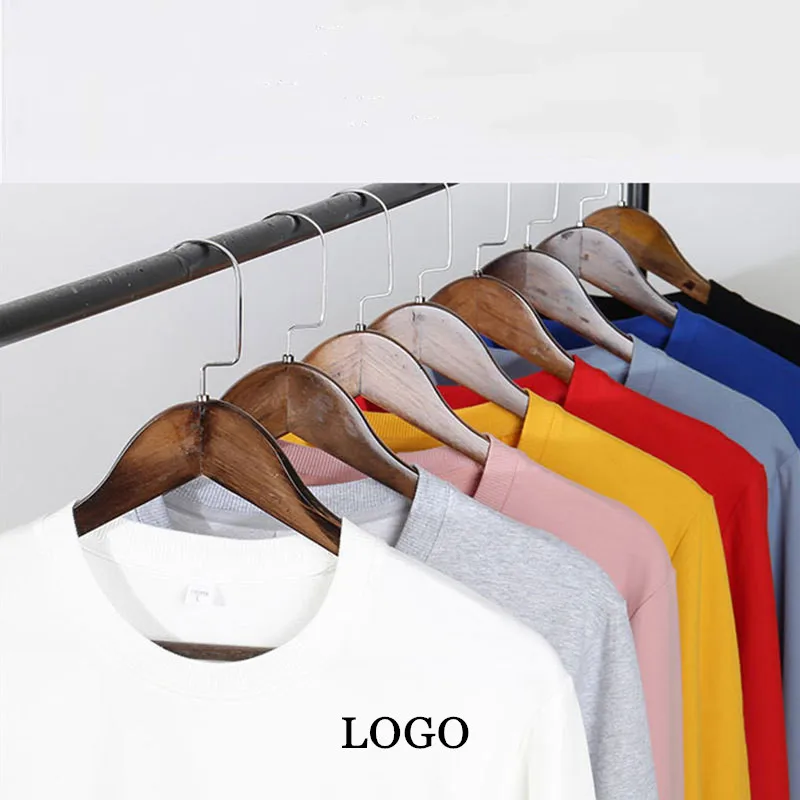 

OEM Blank O-Neck 100% Polyester Long Sleeve Custom Logo Printed Oversized Pullover Sweatshirts, White/yellow/black/grey/pink/red/blue