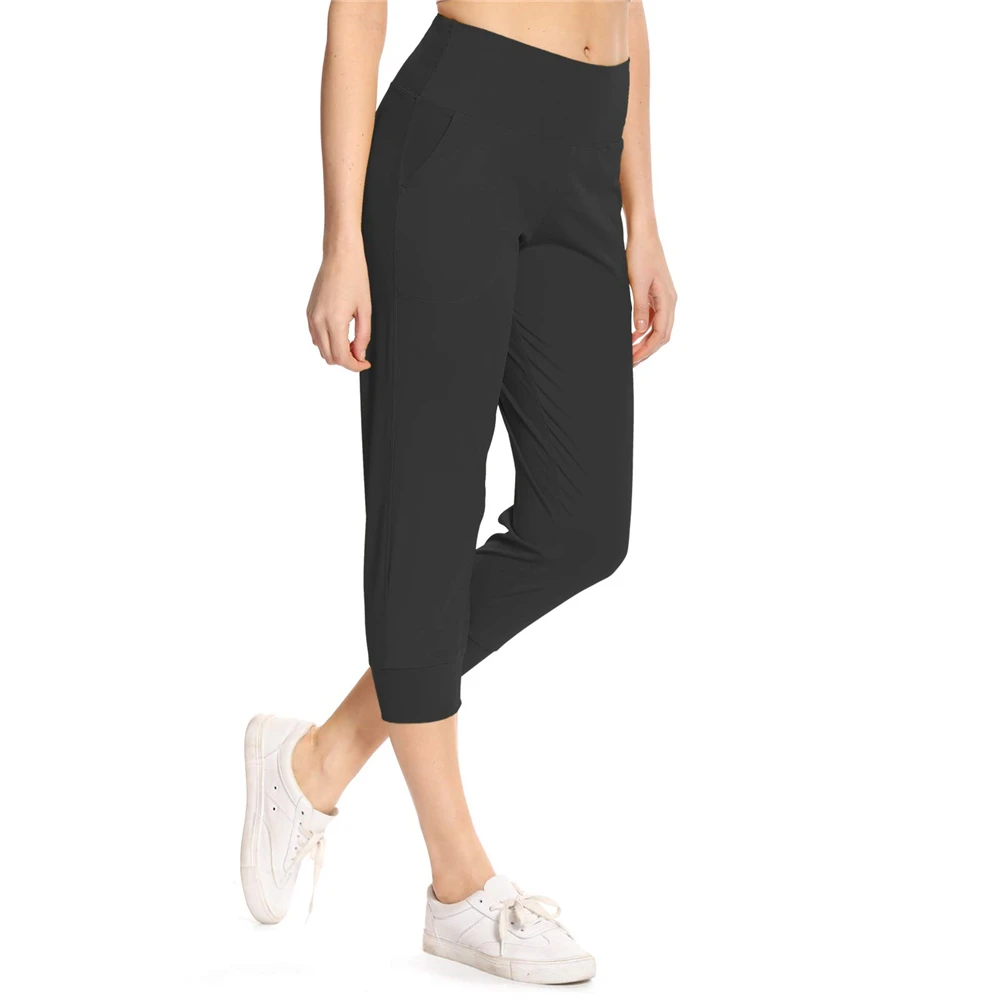 

Women's Joggers with Pockets High Waist Yoga Harem Capri Pants for Running Workout Lounge Casual Trousers