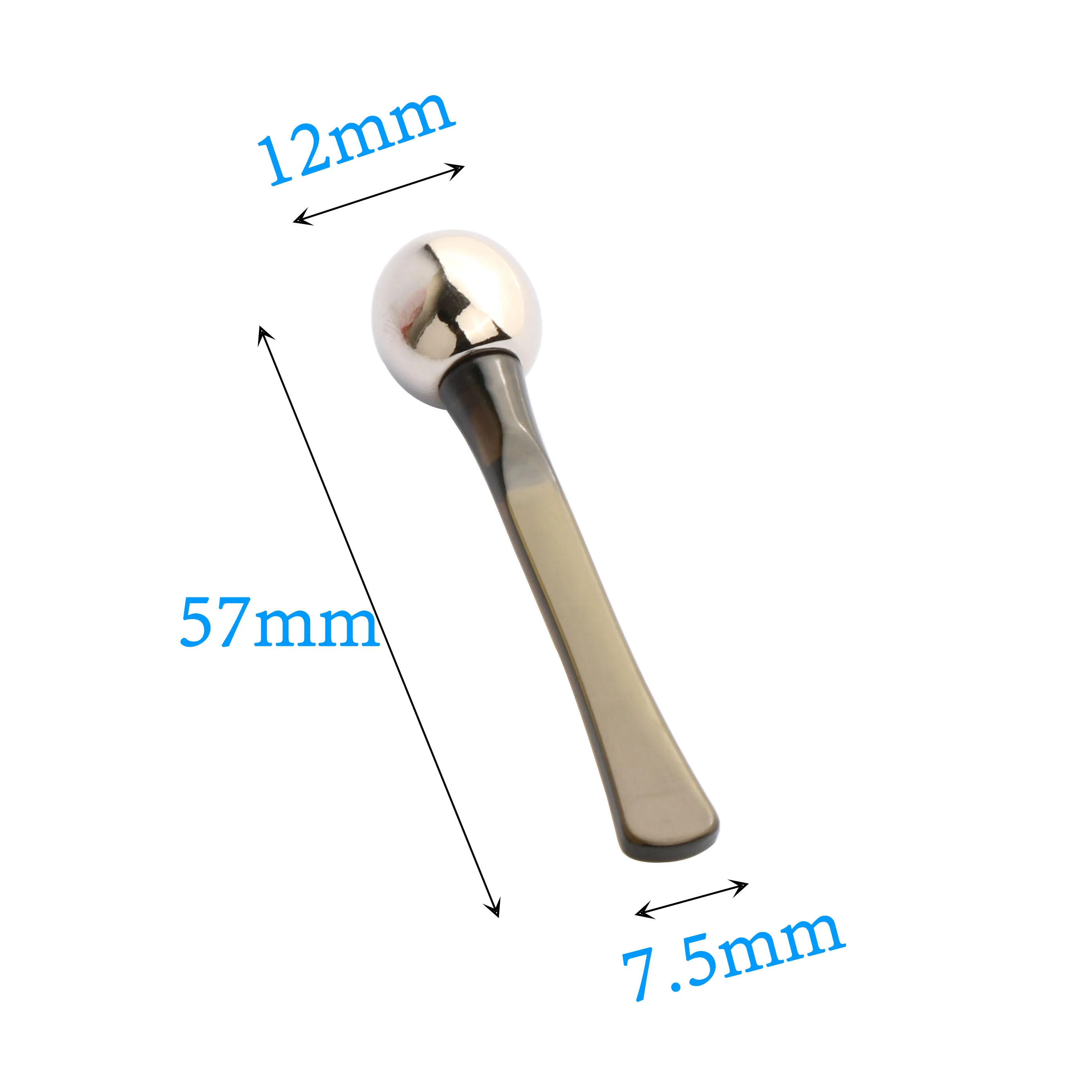 
57mm Plastic Handle With Metal Ball Cosmetic Spatula Scoop For Eye care cosmetic spatula / cream spoon 