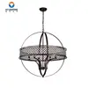 Economic Globe Wrought Iron Chandelier Contemporary