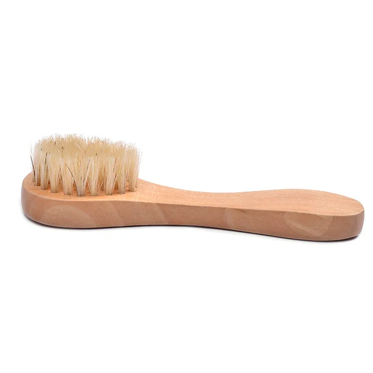 Wholesale High Quality Wood Long Handle Facial Cleansing Brush For ...