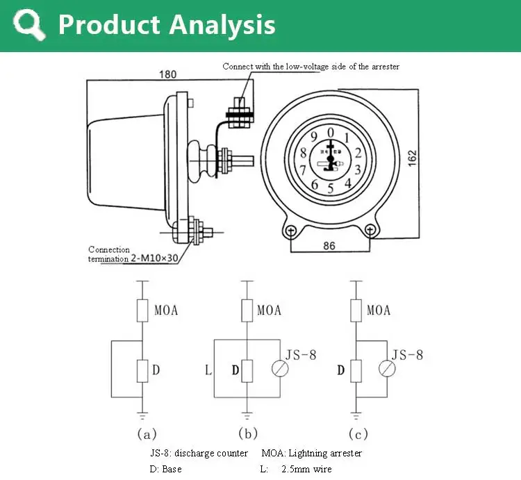 Mejor Precio Js 8 De Metal Oxido De Descargadores De Corrientes De Rayo Pararrayos De Monitor Contra Buy Pararrayos Pararrayos Accesorio De Descarga Contador De Monitor Product On Alibaba Com