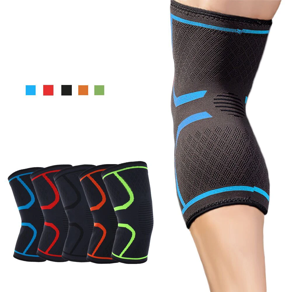 

Custom Logo Nylon Sports Knee Pads Yoga Weave Breathable Warm Kneepads Elastic Rodilleras Mtb Knee Support Brace Kneepad Sleeves