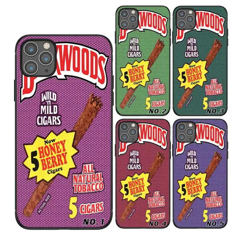 

Classic Backwoods Honey Berry Cigars printed phone case for iPhone 8 X Xs Max 11 11Pro 11Pro Max Case, Black