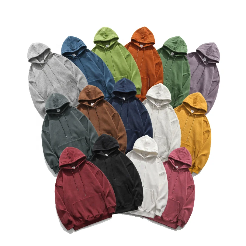 

2021NEW design Wholesale High Quality OEM Multi-color Thick Fleece Velvet Blank Unisex Oversize Pullover Hoodies Sweatshits