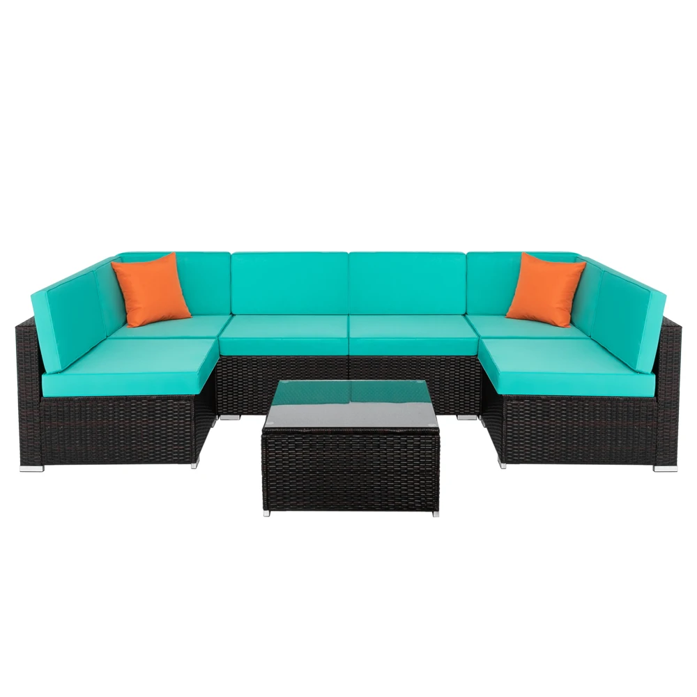 

Comfortable Dining Tables CDR-7 Piece Rattan Sofa, Brown