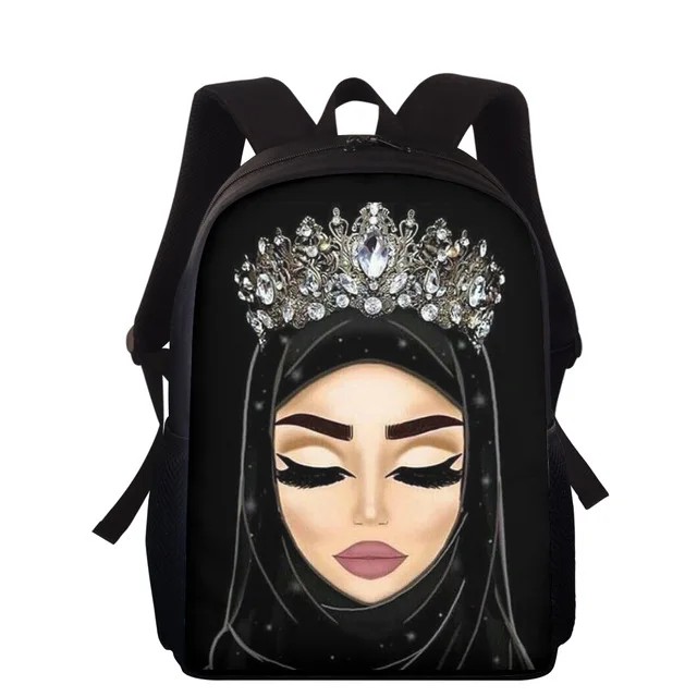 

Promotion Children Kids School Backpacks 15 Inch Bookbags Muslim Islamic Girl Magic School Bag for Girls, Customized your own school backpack
