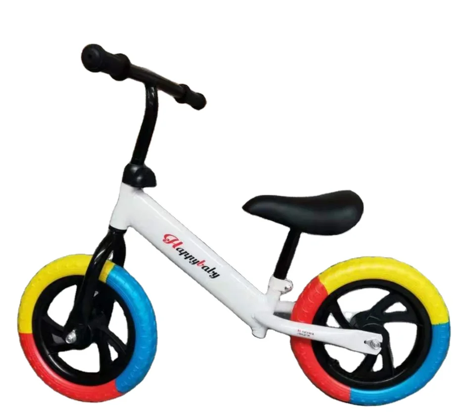 

Wholesale hot selling colourful kids walking push steel frame balance scooter without pedal kids balance bike bicycle, Blue/red/pink/green/purple