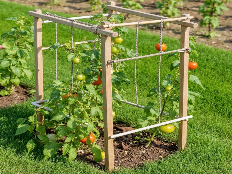 basic tomato trellis homemade