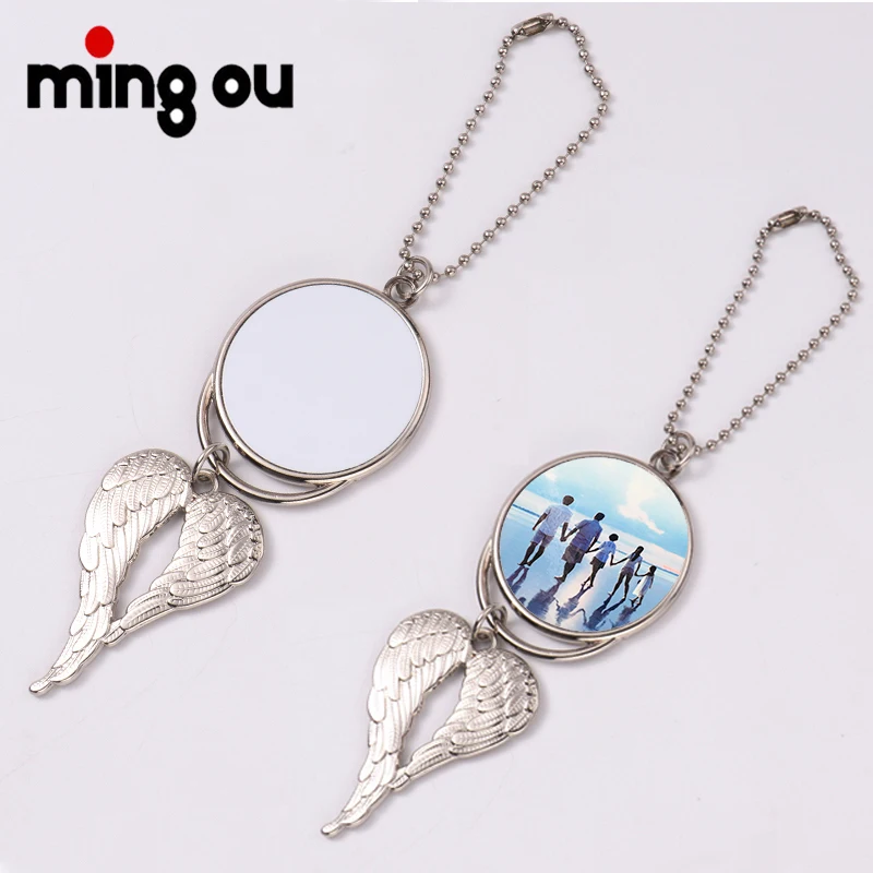 

Sublimation Metal Ornament Pendant Double-sided New Sublimation Angel Wings Car Hanger