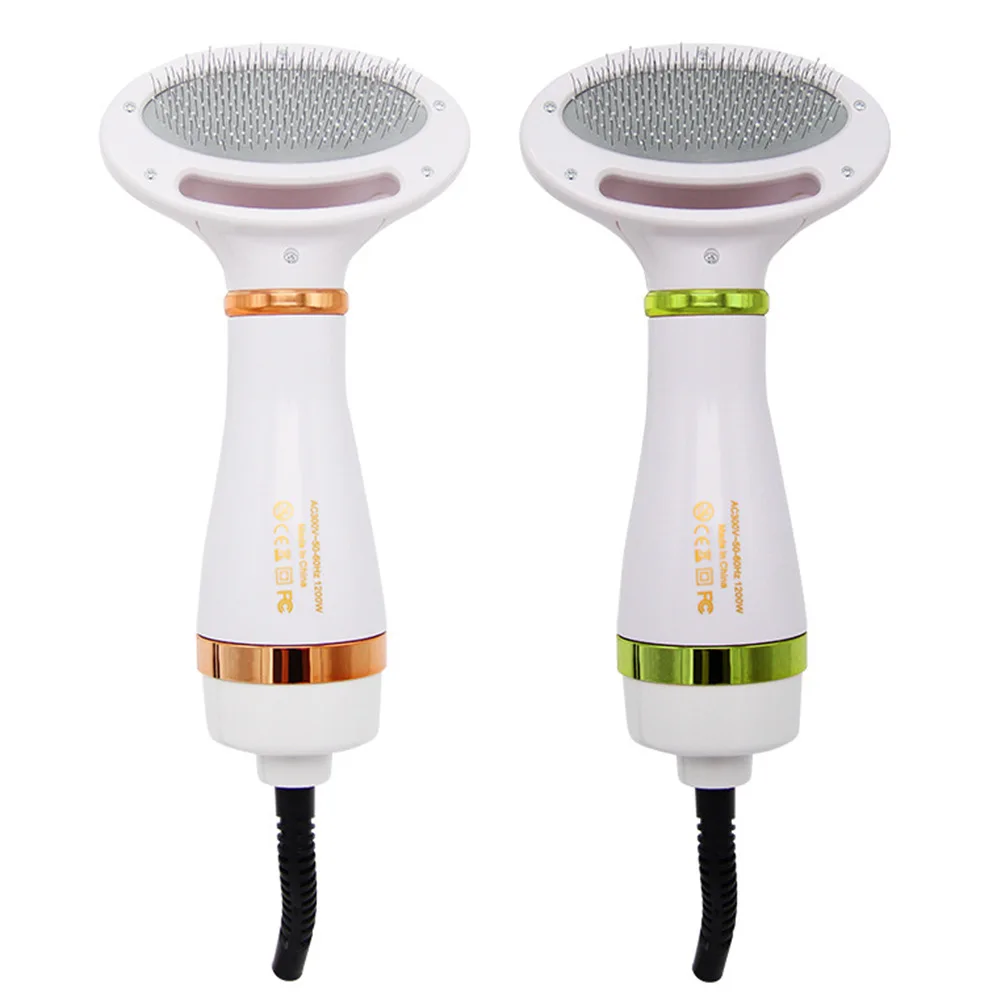 

Portable and Quiet 2 in 1 Pet Dryer Grooming Hair Dryer Pet Blower Dryer with Slicker Brush, Pink/green or customized color