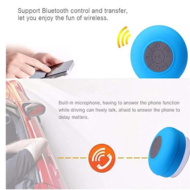 Hot mini waterproof music angel round bluetooth speaker mic - ANKUX.COM