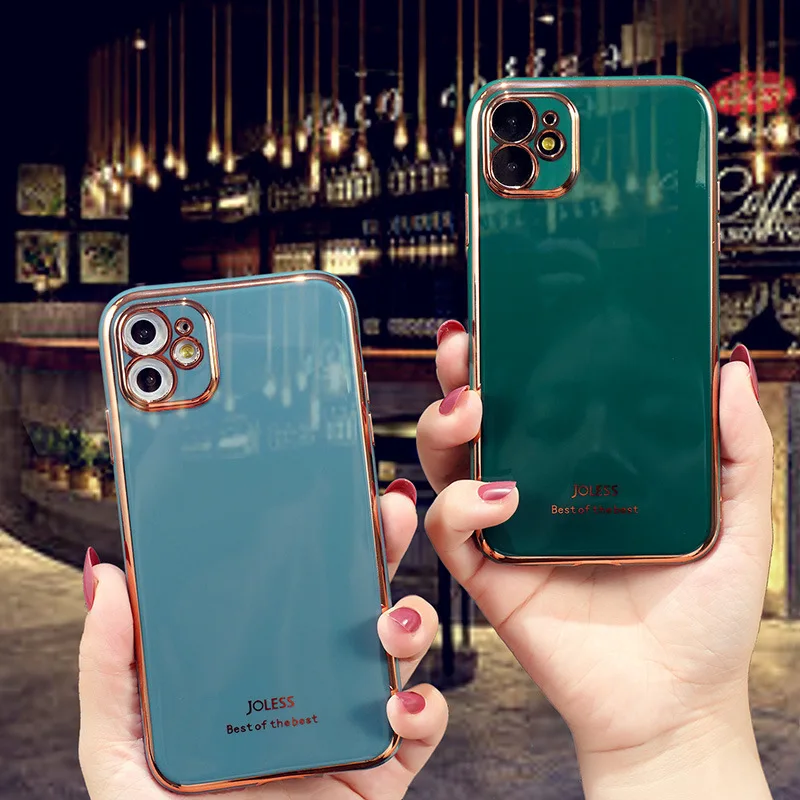 

New 2.0 Mirror 6D Lens Protection Electroplated Soft TPU Phone Case For iPhone 11 Pro Max SE 2020 XR X/XS Max, Mix