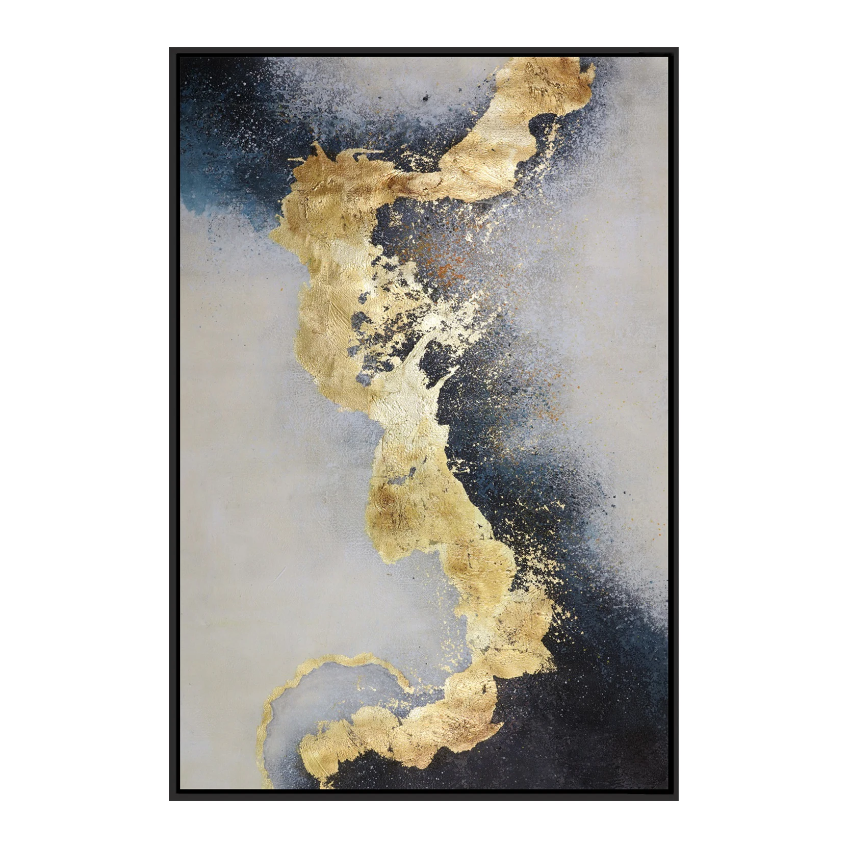 Gold Foil Oil Painting Wall Art Decor Hot Selling Handmade Abstract Homestay Restaurant Carton