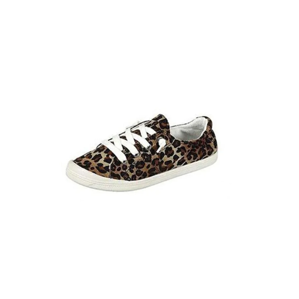 

Wholesale Personalised Monogrammed Women's Leopard Canvas Shoes, Leopard, camouflage, customized