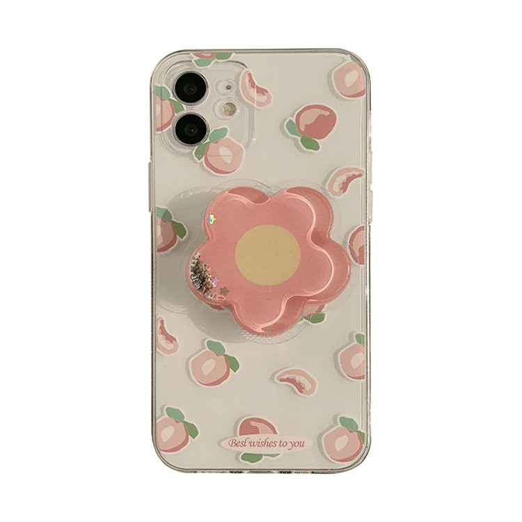 

With single stand tpu painted diy prints dried flowers phone case for iphone 12