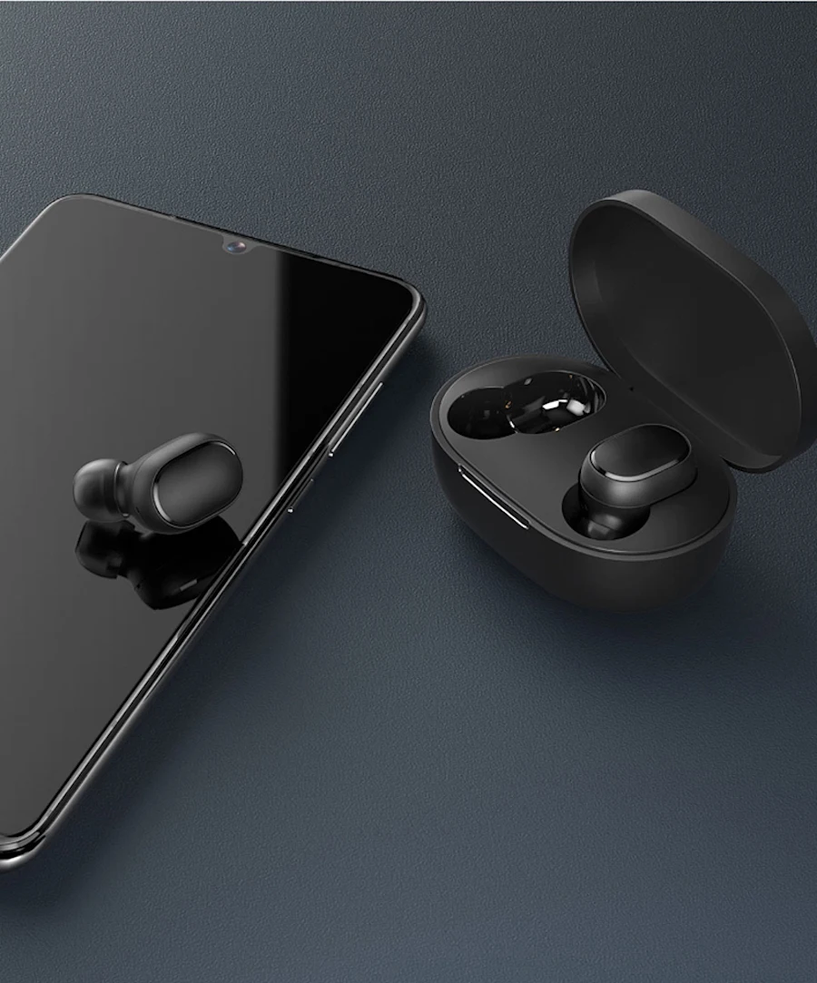 

original redmi tws black earphone headphone 2 basic mini blutooth wireless earphones with charger, As the picture