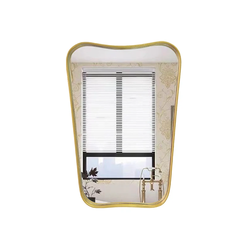 65X45cm Nordic Light Luxury Simple Modern Bathroom Wall Hanging Home Irregular Makeup Mirror