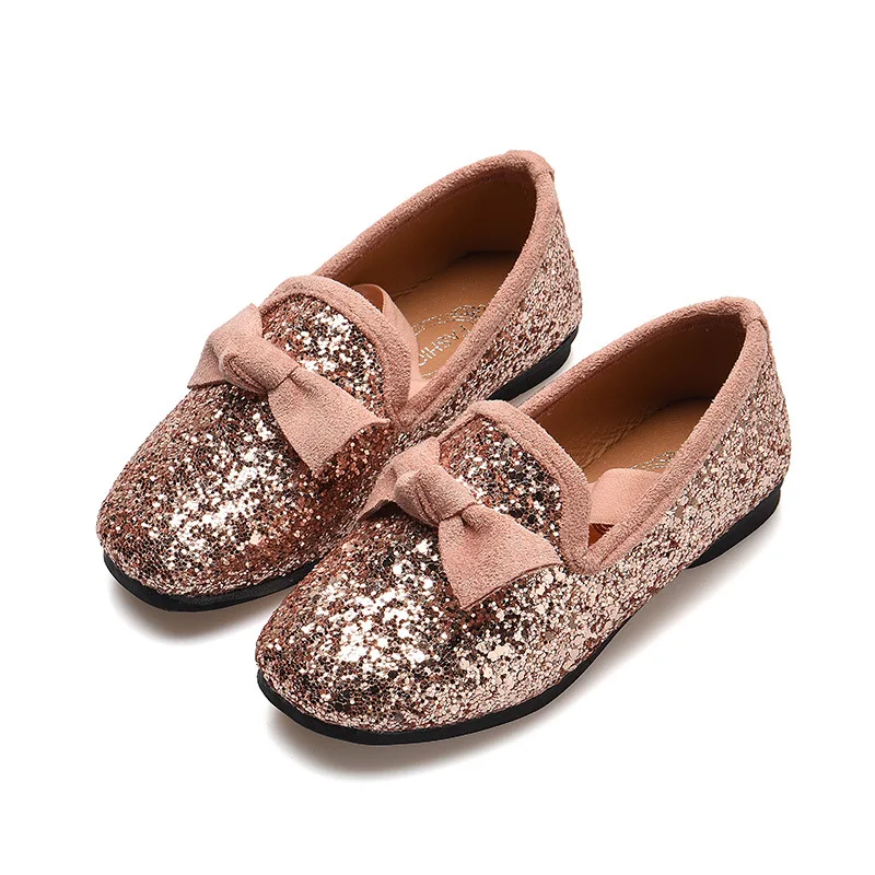 

New arrival bling-bling girl party dress shoes anto-slip soft sole in bulk, Black/silver/pink