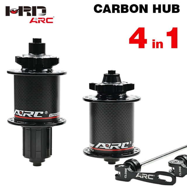 

ARC new MT010F/RCB Pro 4in1 shimano 8-11s 9/15*100 10*135 12*142 carbon fiber 6 pawls NBK bearing MTB disc brake bike hub, 5 colors