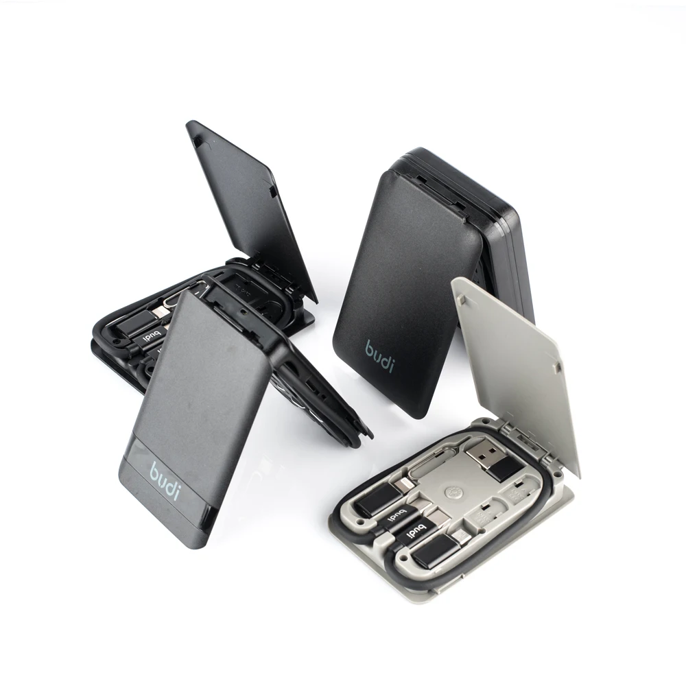 USB C Multifunktional Urban Survival Card Datenkabel Set OTG Adapter für Reiseauto Multi-Type Ladekabel Konverter Einschließlich USB A Lightning Kann als Telefonhalter Verwendet Werden