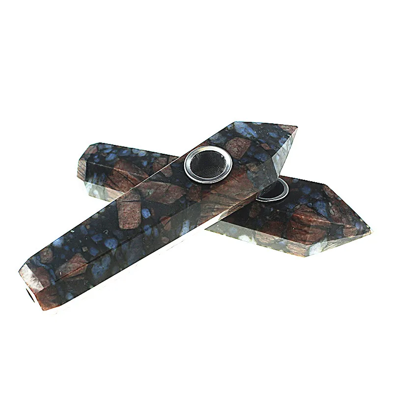 

Free samples custom glaucophane crystal smoking pipe foe sale, Colorful