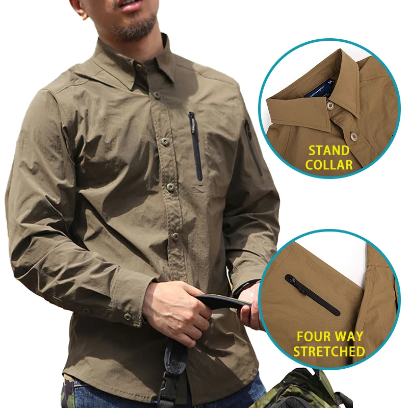 

Emersongear Wholesale T- shirt Men Military Cargo Men Combat Summer Pant Shirts Tactical Long Sleeve Outdoor Cargo Shirt