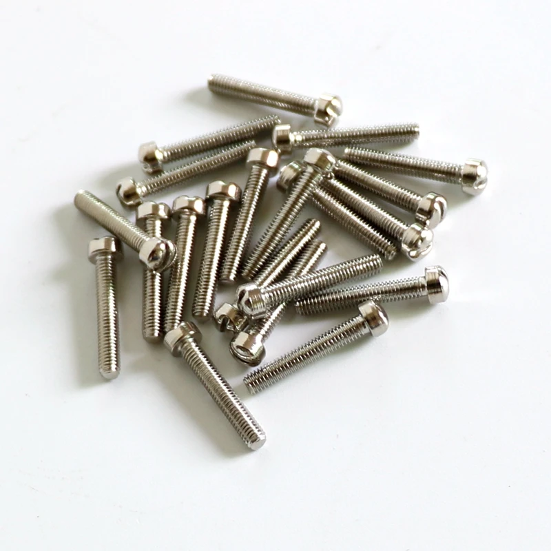 

Steel 3*18 slotted Humbucker Guitar Pickup Pole Screws in nickel Color