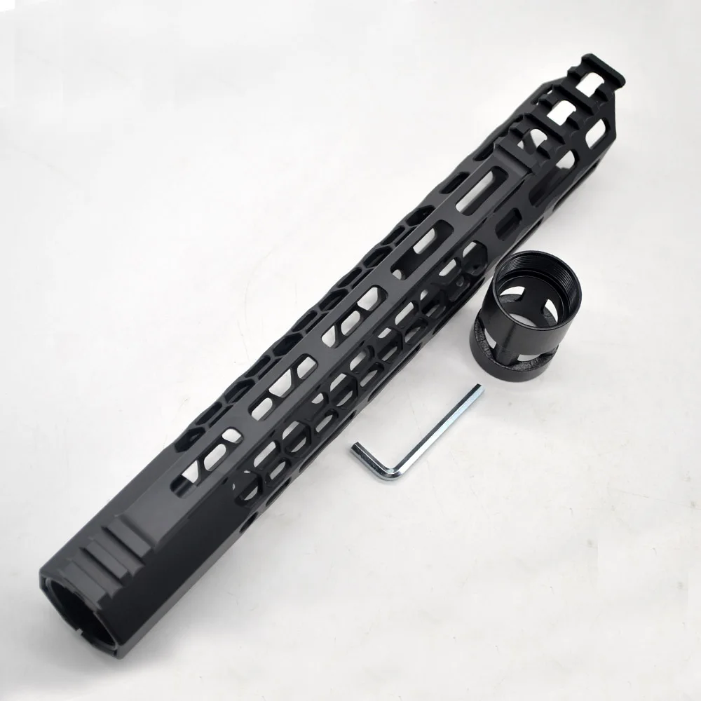 
New Clamp style 12 inches black M-LOK free float AR15 M16 M4 rifle handguard with a curve slant cut nose fit .223/5.56 rifles 