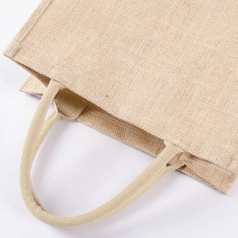 

Recycled 100% eco-friendly heavy duty tote grocery bag jute waterproof burlap reusable shopping bag fabric