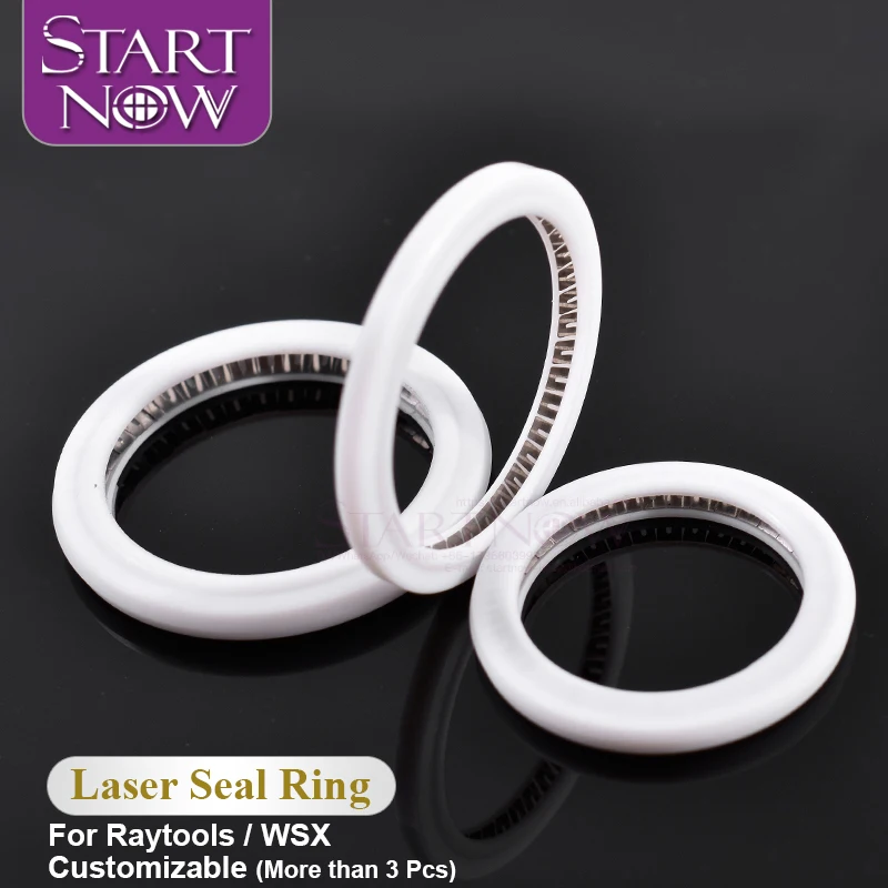 

Startnow Laser Seal Ring O-ring Washer for Protective Windows Lens on Raytools AG Fiber Laser Head 1064nm BT240 BT230 PTFE White