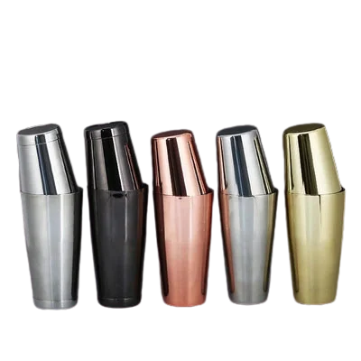 

28 oz 800 ml 2 piece brass copper rose gold color stainless steel boston cocktail shaker: professional two-piece