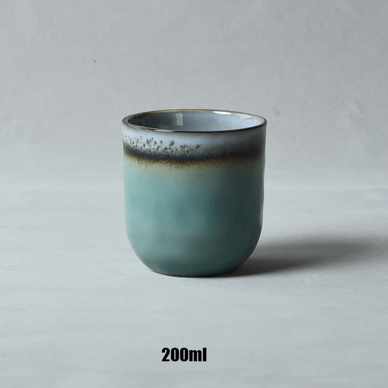 

200ml Handmade Household Japanese Retro Pottery Tea Cup, Multi color