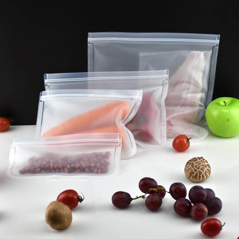 

6 Reusable Snack Bags & 6 Reusable Sandwich Bags PEVA Food Storage Bag