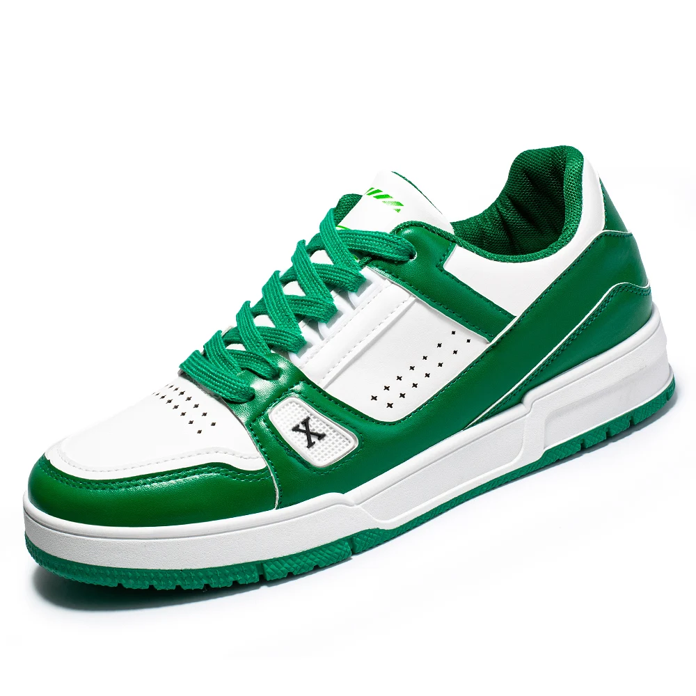 

Custom logo Spring 2022 men's thick soled new board shoes casual leather walking style sports shoes small white trend shoes