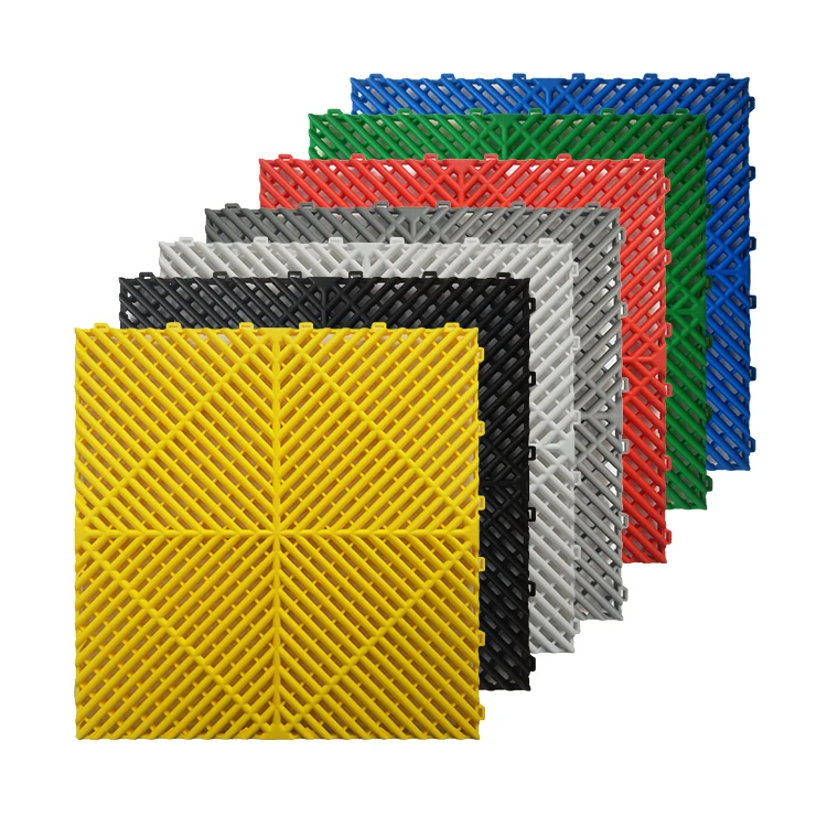 

Easy installation garage interlocking pp plastic garage floor tiles for car shop