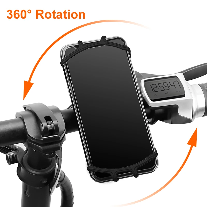 

Motorcycle Phone Silicone Bicycle Handlebar Bike Cell Phone Holder, Yelly,green,blue,black,gray
