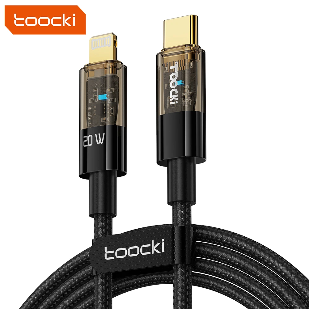 

Toocki Popular Design PD 20W Fast Charging Cable Type-C to Lighting Cable For Mobile Phone