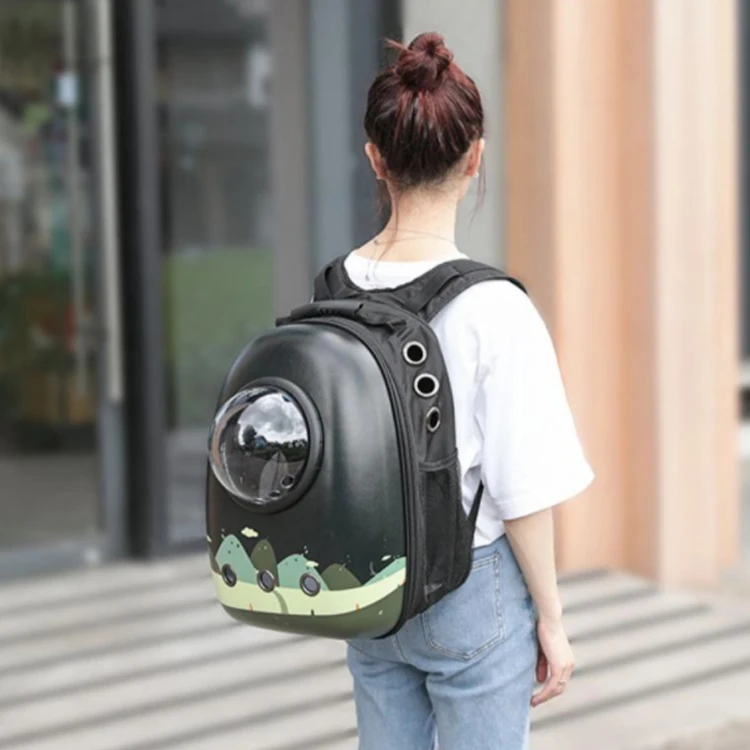 

RunYang cat carrying bubble backpack ventilated transparent portable pet carrier backpack, Black, pink, gray, champagne