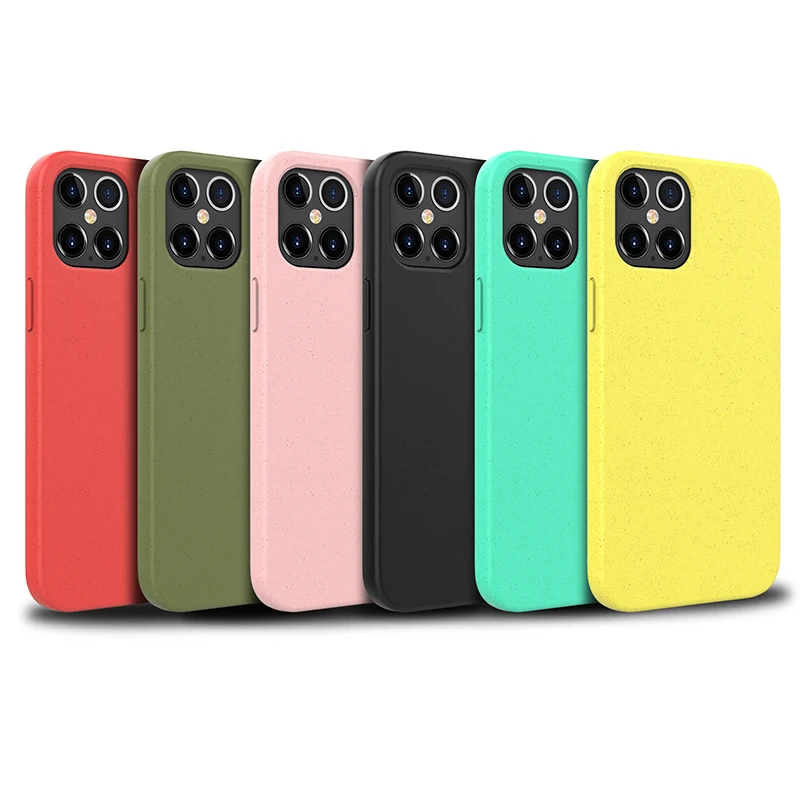 

100% Compostable Wheat Straw Biodegradable Phone Case for iPhone 12 samsung S20 case, Black