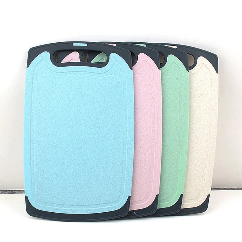 

Wheat Straw Fiber plastic bamboo wood acacia magnatic camping Cutting Chopping Board large, Blue/green/pink/beige