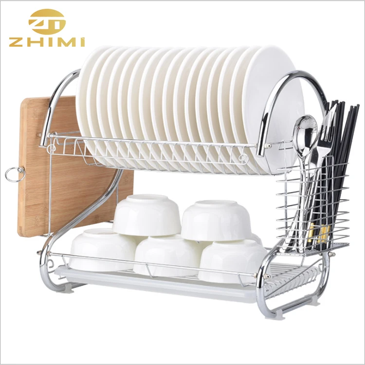 

Free Standing Metal kitchen Drainer Rack Tableware Dish Drying Rack