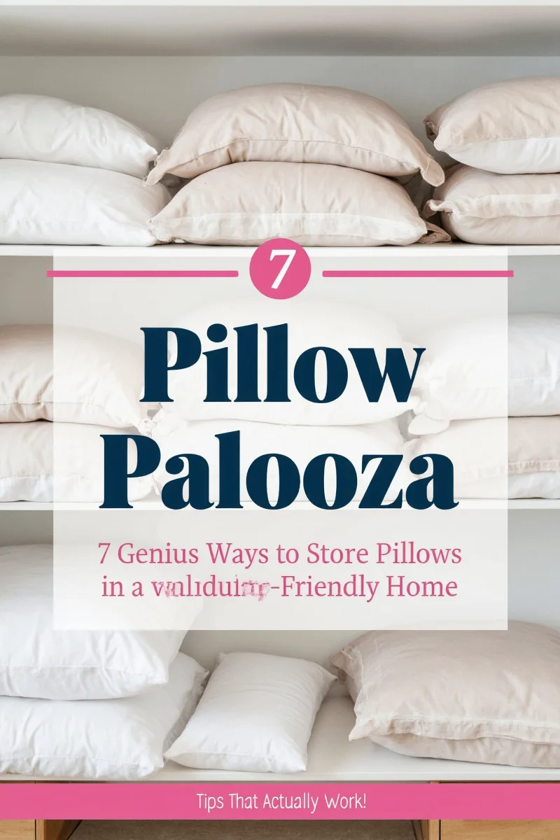 Baskets storing pillows under sofa