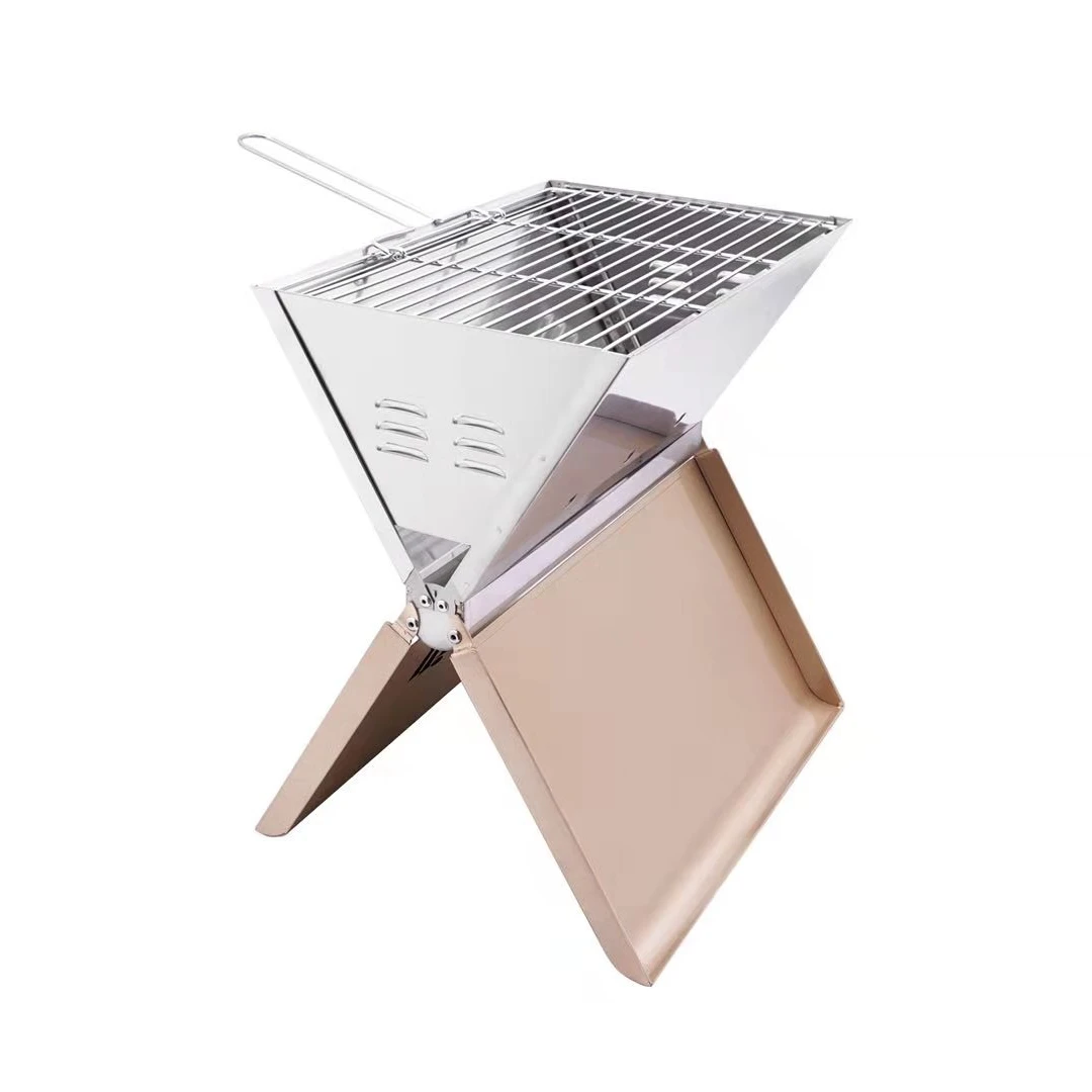 

mini portable foldable camping charcoal bbq grill