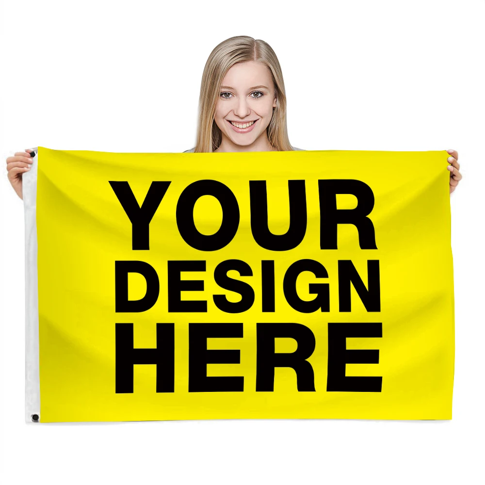 Promotional Custom Sport 3x5ft 90*150cm Screen Printing Sublimation Flags Double Side Custom Flags With Logo Campaign Banner