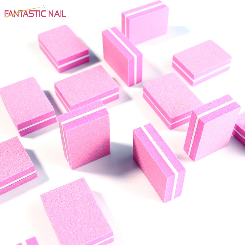 

Pink Color Custom Logo Colorful Buffers For Nails Block Eco Friendly Nail File Buffer Block