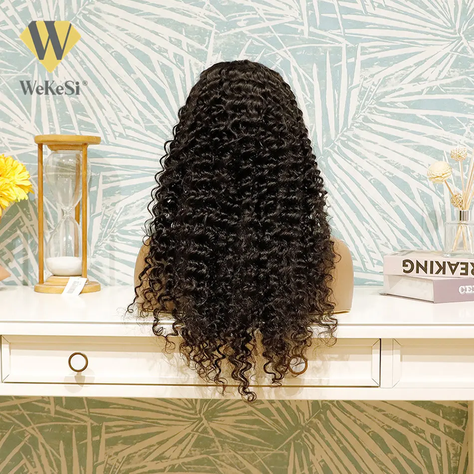 

WKSwigs Afro Kinky Curly HD Lace Front Wigs Cuticle Aligned Virgin Hair Mongolian Kinky Curly 13*4 HD Lace Frontal Human Wigs